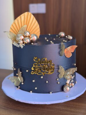 Black & Gold Beauty Cake