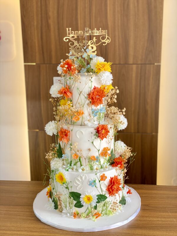 Floral Sunshine Garden Cake