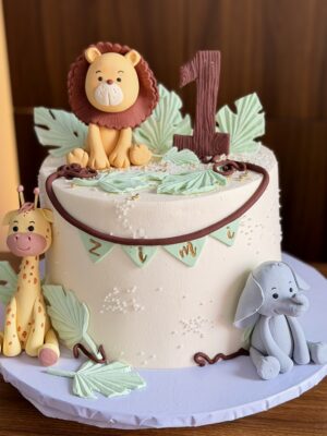 Jungle-Themed Cake