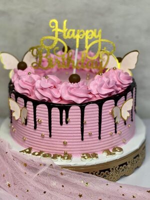 Pink Budget Cake
