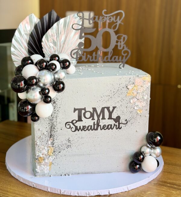 Grey Squared Cake